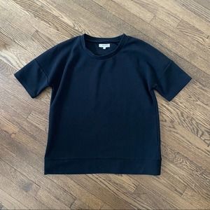 Madewell Black Medium Gallerist Ponte Knit Top